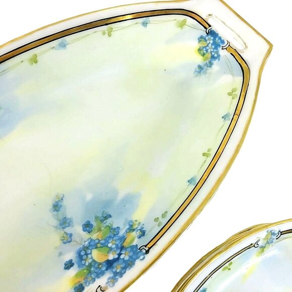 Vtg Nippon Sushi Condiment Platter With 6 Sauce Dishes Hand Painted Je-Oh China - Picture 3 of 11